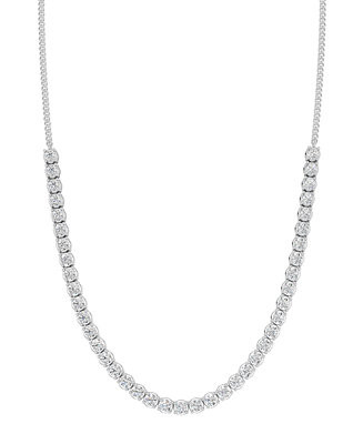 Lab-Grown Diamond Pendant Necklace (3 ct. t.w.) in Sterling Silver | Macy's