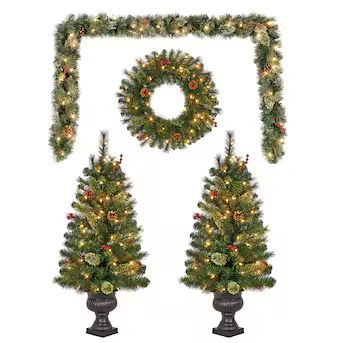 Holiday Living 3.5-ft Pre-lit Slim Artificial Christmas Tree with Incandescent Lights Lowes.com | Lowe's