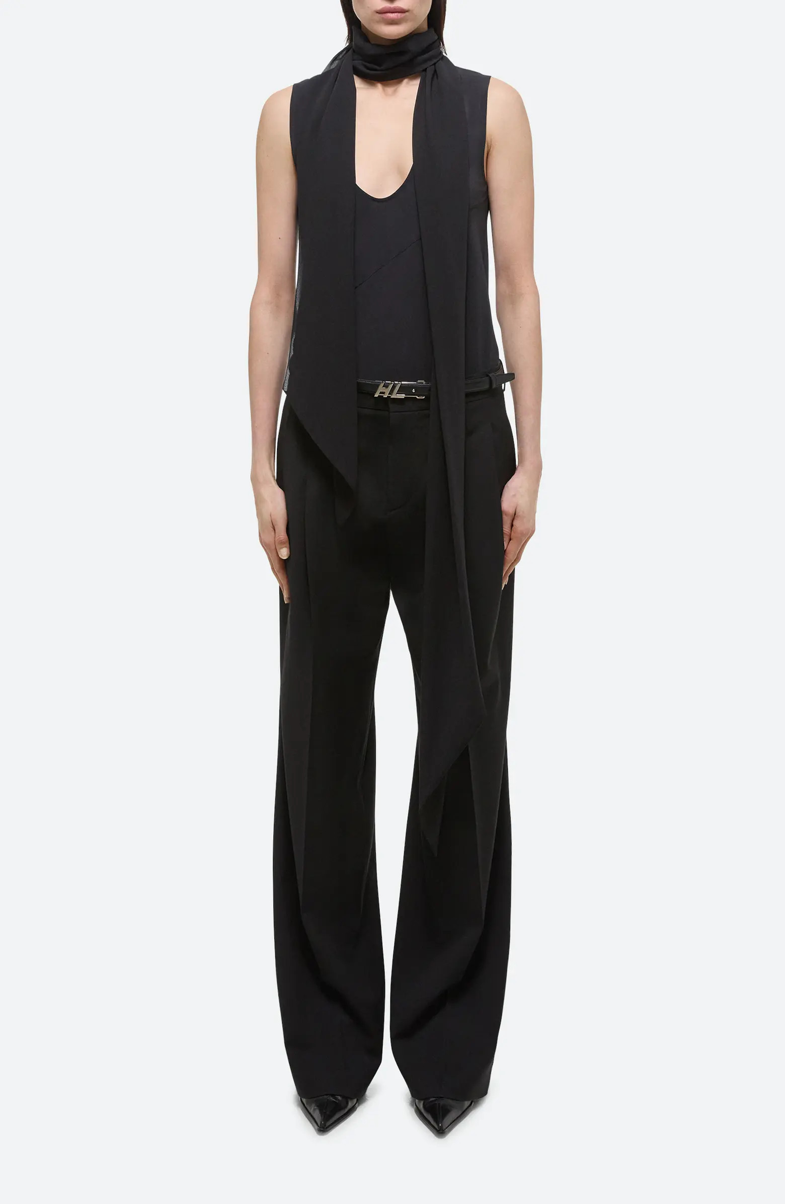 Helmut Lang Sleeveless Silk Top with Scarf | Nordstromrack | Nordstrom Rack