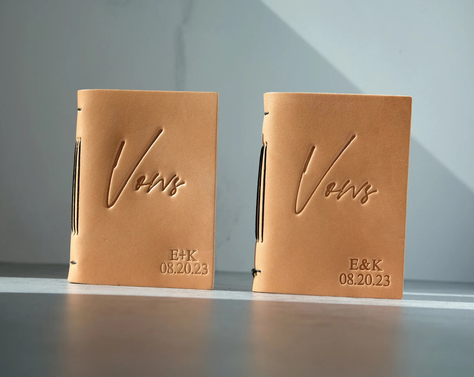 Custom Vow Books SET OF TWO / 2 His and Hers Wedding Vow Books, Lined or Blank, Handmade Personal... | Etsy (US)