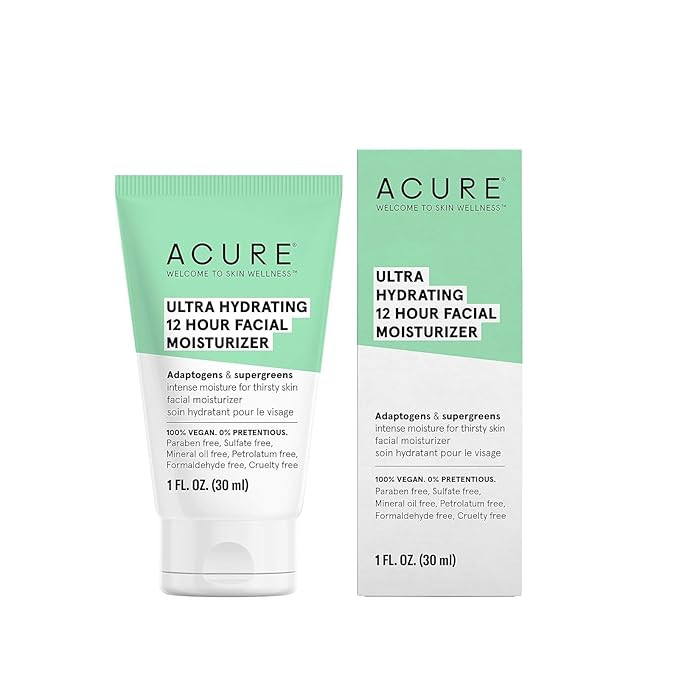Acure Ultra Hydrating 12 Hour Facial Moisturizer - Intense Morning Moisture for Dry Dull Skin - I... | Amazon (US)