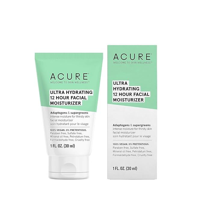 Acure Ultra Hydrating 12 Hour Facial Moisturizer - Intense Morning Moisture for Dry Dull Skin - I... | Amazon (US)