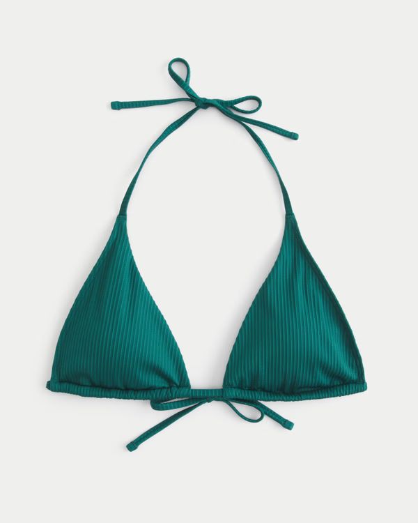 Women's Ribbed Multi-Way Triangle Bikini Top | Women's Swimwear | HollisterCo.com | Hollister (US)