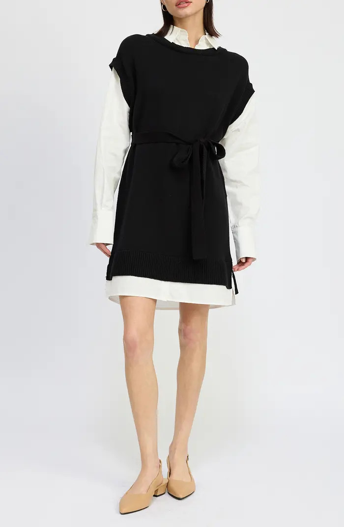 En Saison Bernadette Long Sleeve Layered Minidress | Nordstrom | Nordstrom