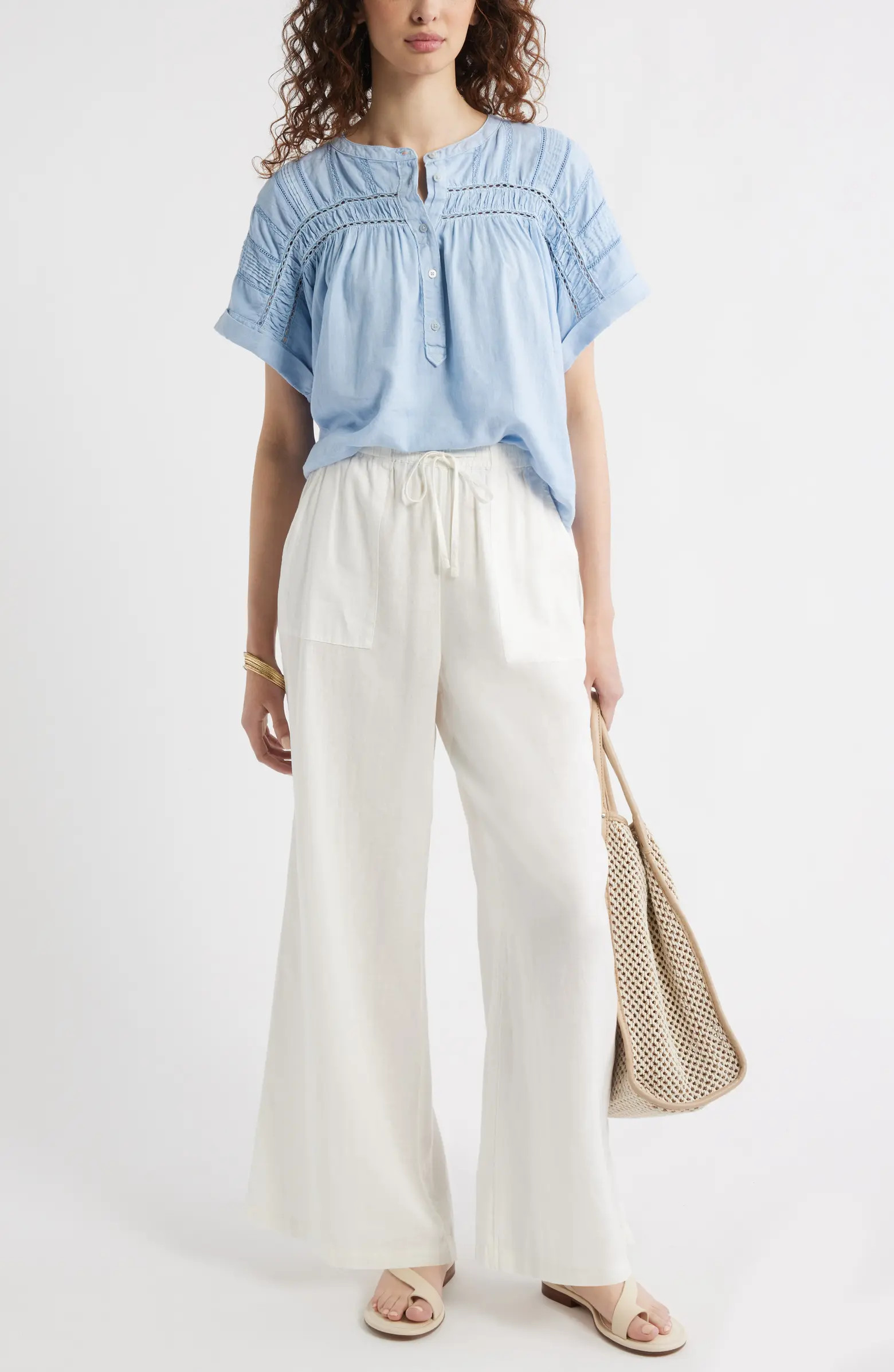 Treasure & Bond Linen Blend Pull-On Pants | Nordstrom | Nordstrom