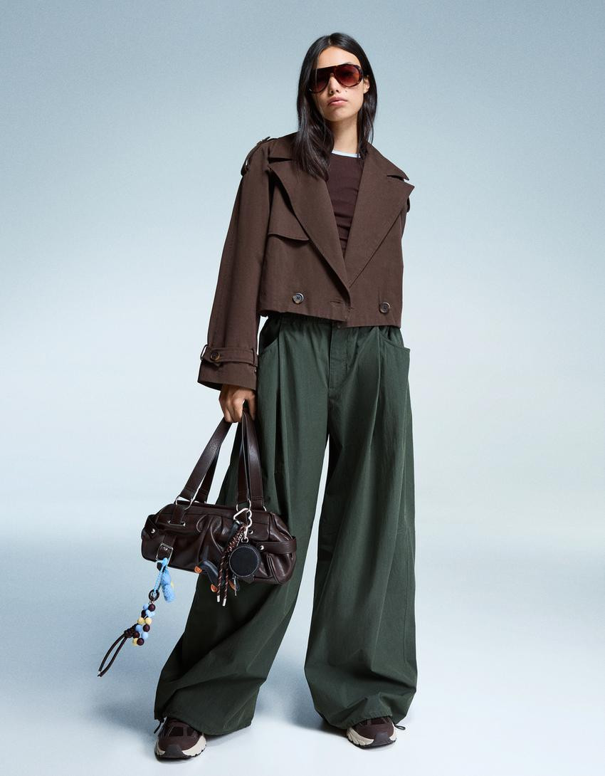 Kurze Trenchcoat-Jacke - Damen | Bershka DE