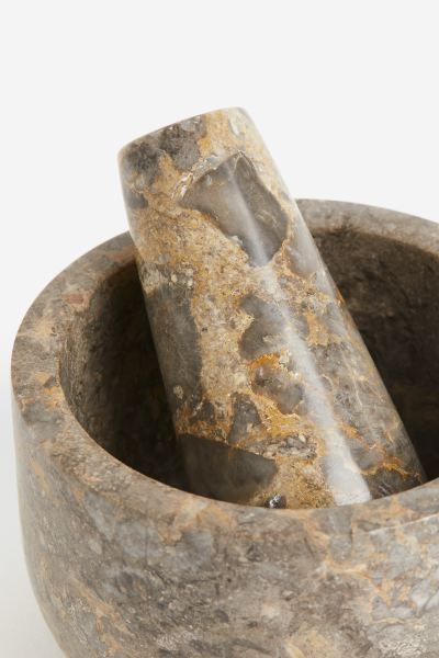 Marble Mortar and Pestle - Gray - Home All | H&M US | H&M (US + CA)