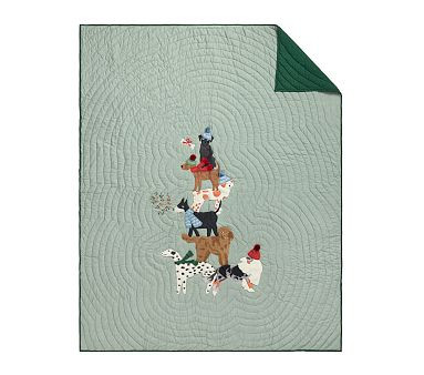Holiday Dogs Quilt & Shams | Pottery Barn Kids