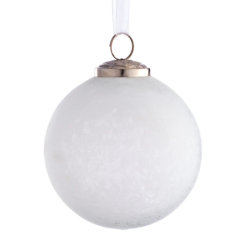 White Glass Ball Ornament | Gatehouse No.1