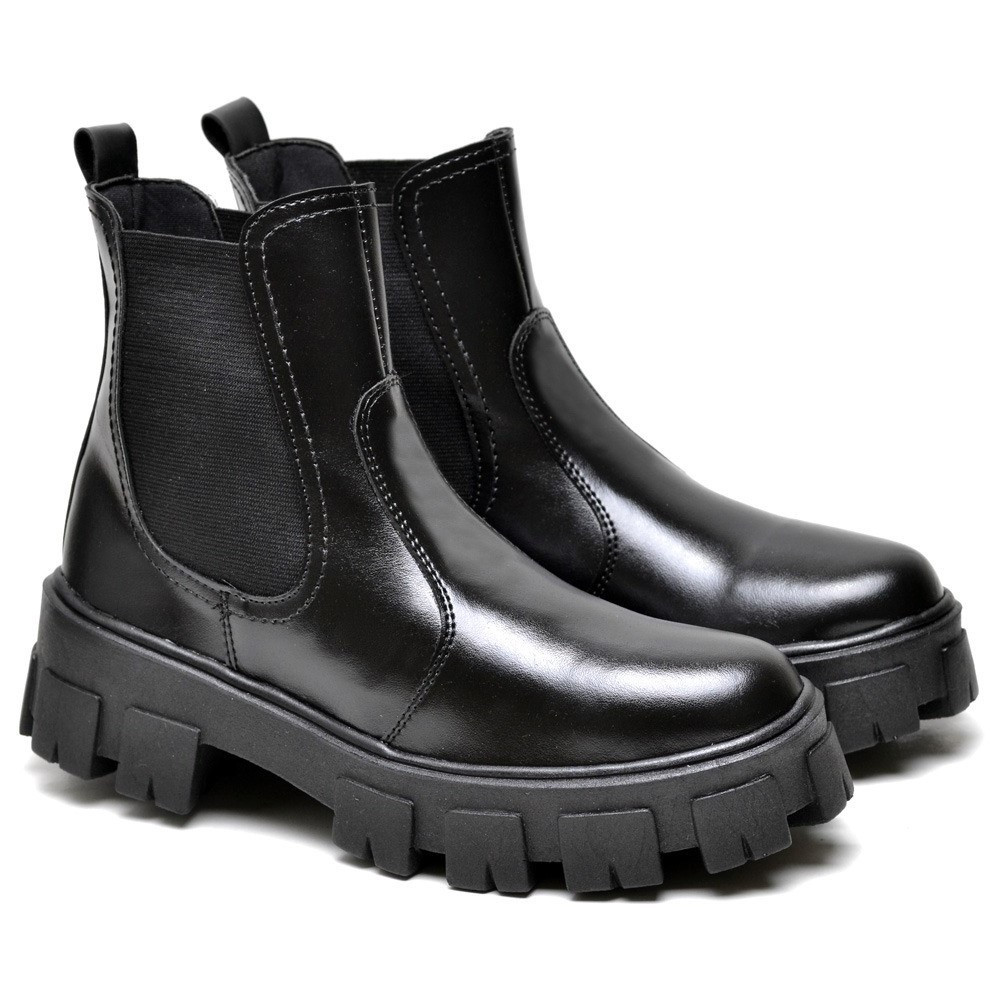 Bota Tratorada Feminina Preto  1504 DUBUY | Shopee Brasil | Shopee (BR)