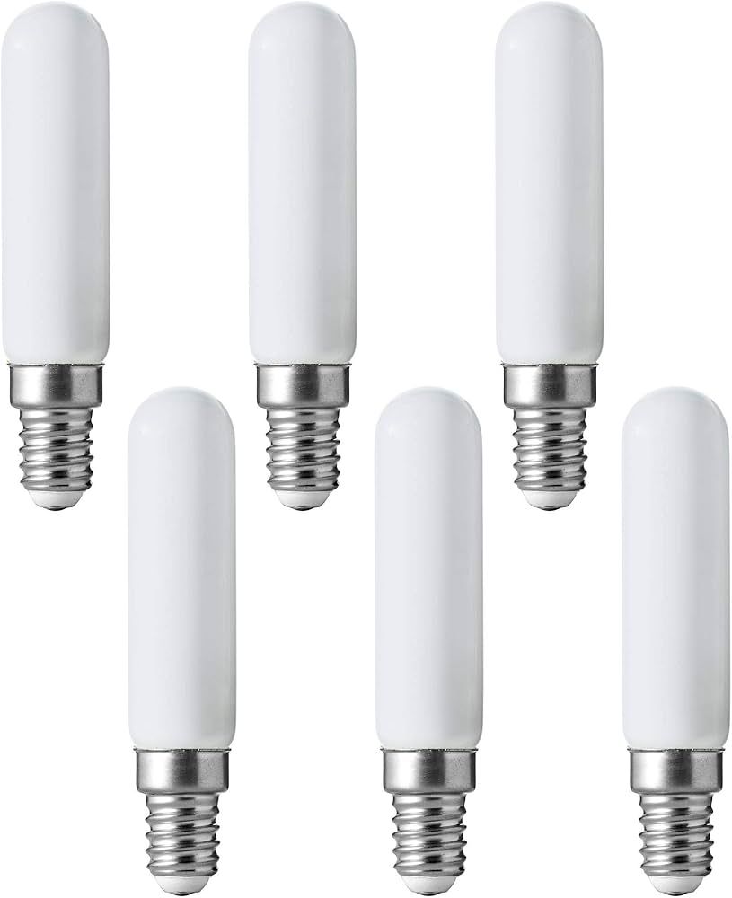 Tesler 60W Equivalent Milky 5.5W LED Dimmable E12 Base T6 6-Pack | Amazon (US)