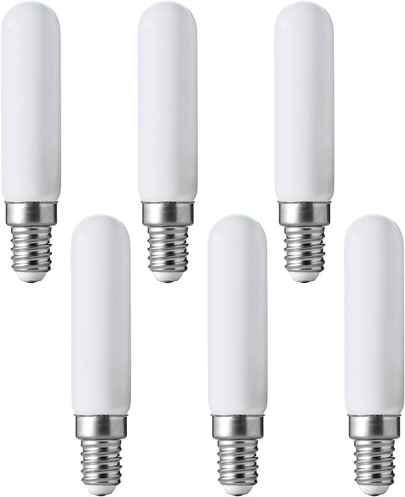 Tesler 60W Equivalent Milky 5.5W LED Dimmable E12 Base T6 6-Pack | Amazon (US)