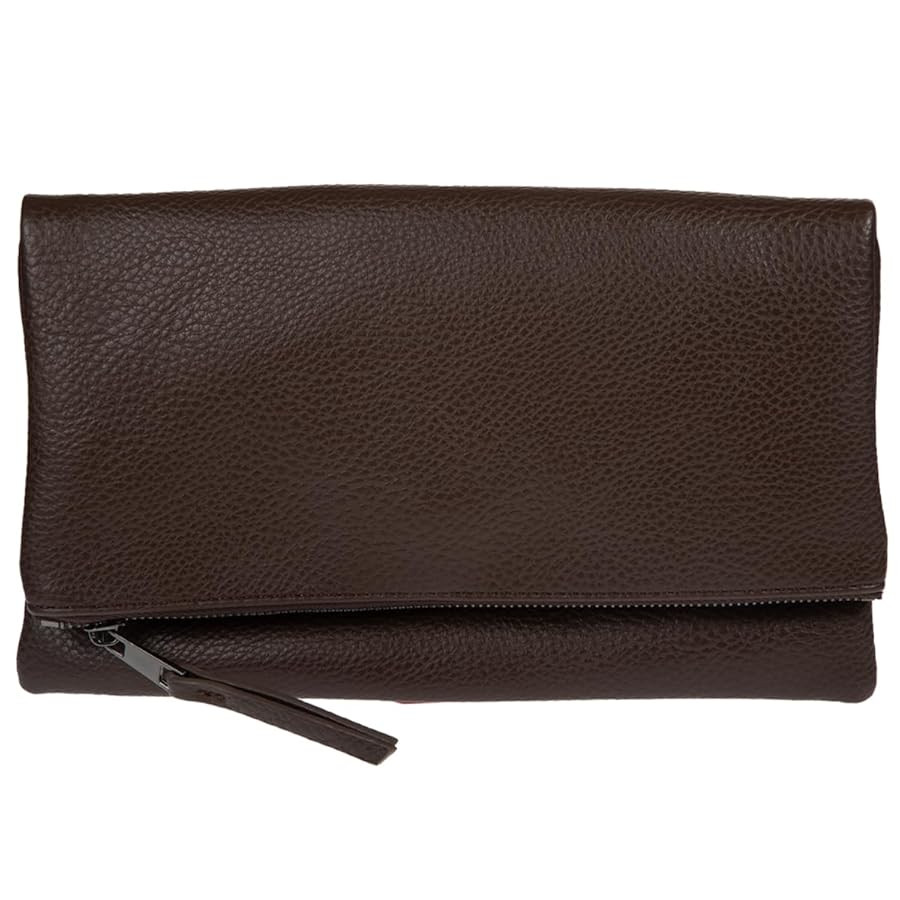 JNB Women's Faux Leather Zipper Foldover Clutch Purse with Tassel | Amazon (US)