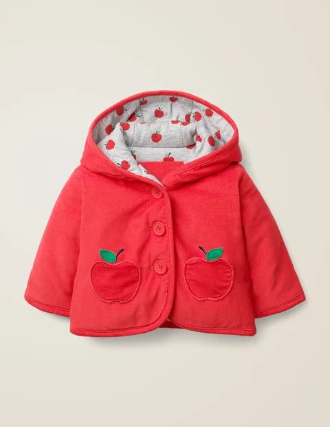 Cosy Cord Jacket Carmine Red Apple Girls Boden | Boden (US)