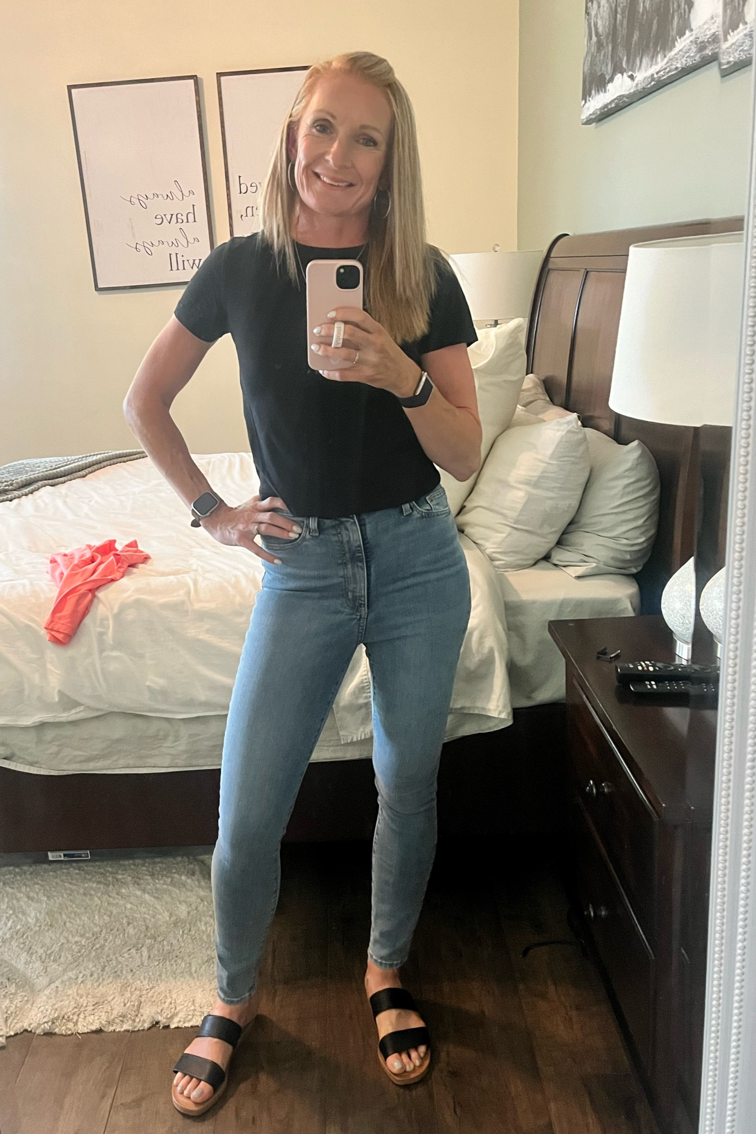 All target outfit!! I think I have worn these jeans every weekend since I purchased them 😂. Also these sandals will be my summer staple. #targetfashion #target #casualwear #sandals #jeans

#LTKfitness #LTKshoecrush #LTKover40