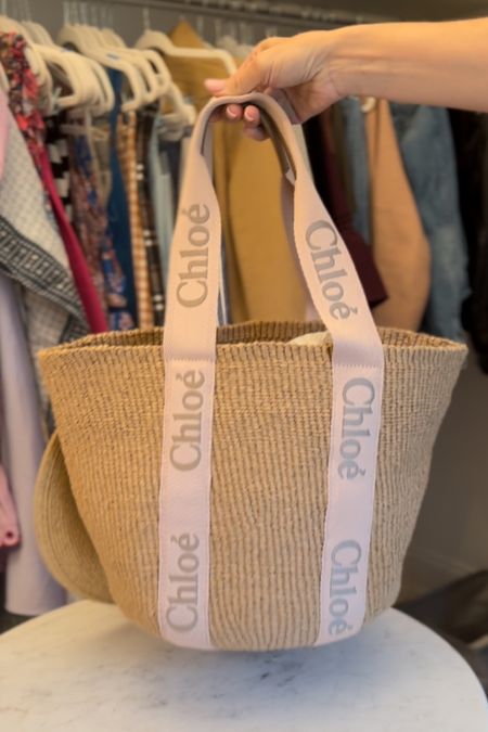 Large woody basket tote, in blushy beige from Chloe at Saks 

#LTKstyletip #LTKSeasonal #LTKitbag