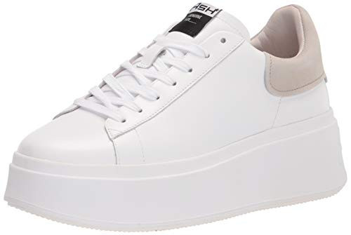 Ash Moby Women's Fashion-Sneakers with Stylish Design, Comfortable Fit, and Durable Sole for Everyday Wear, White/Eggnug, 5 | Amazon (US)