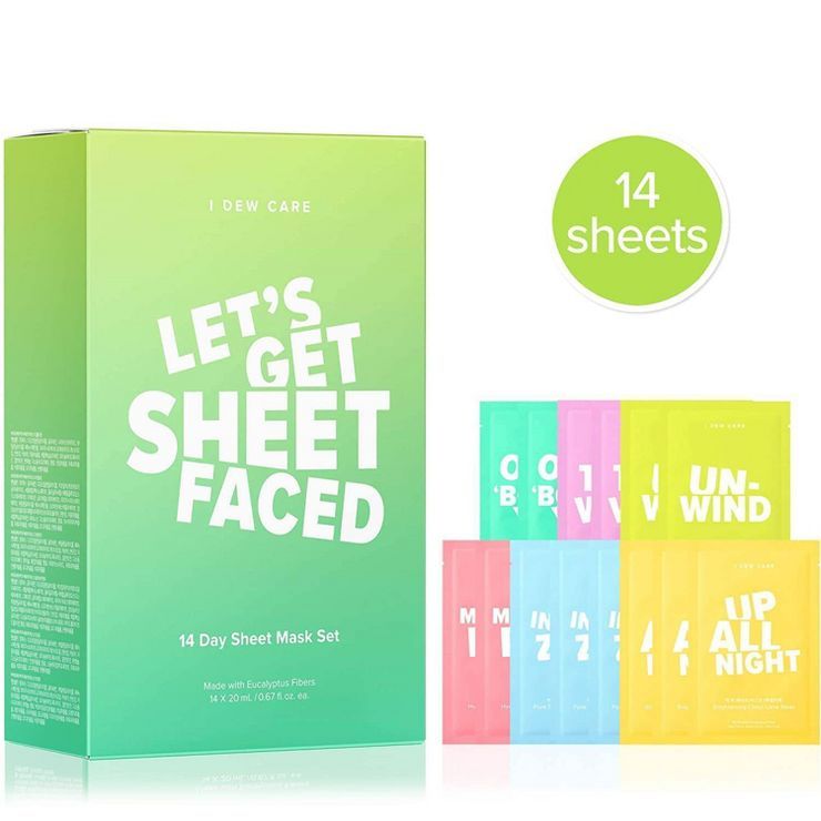I DEW CARE Let's Get Sheet Faced Skincare Set - 14ct | Target