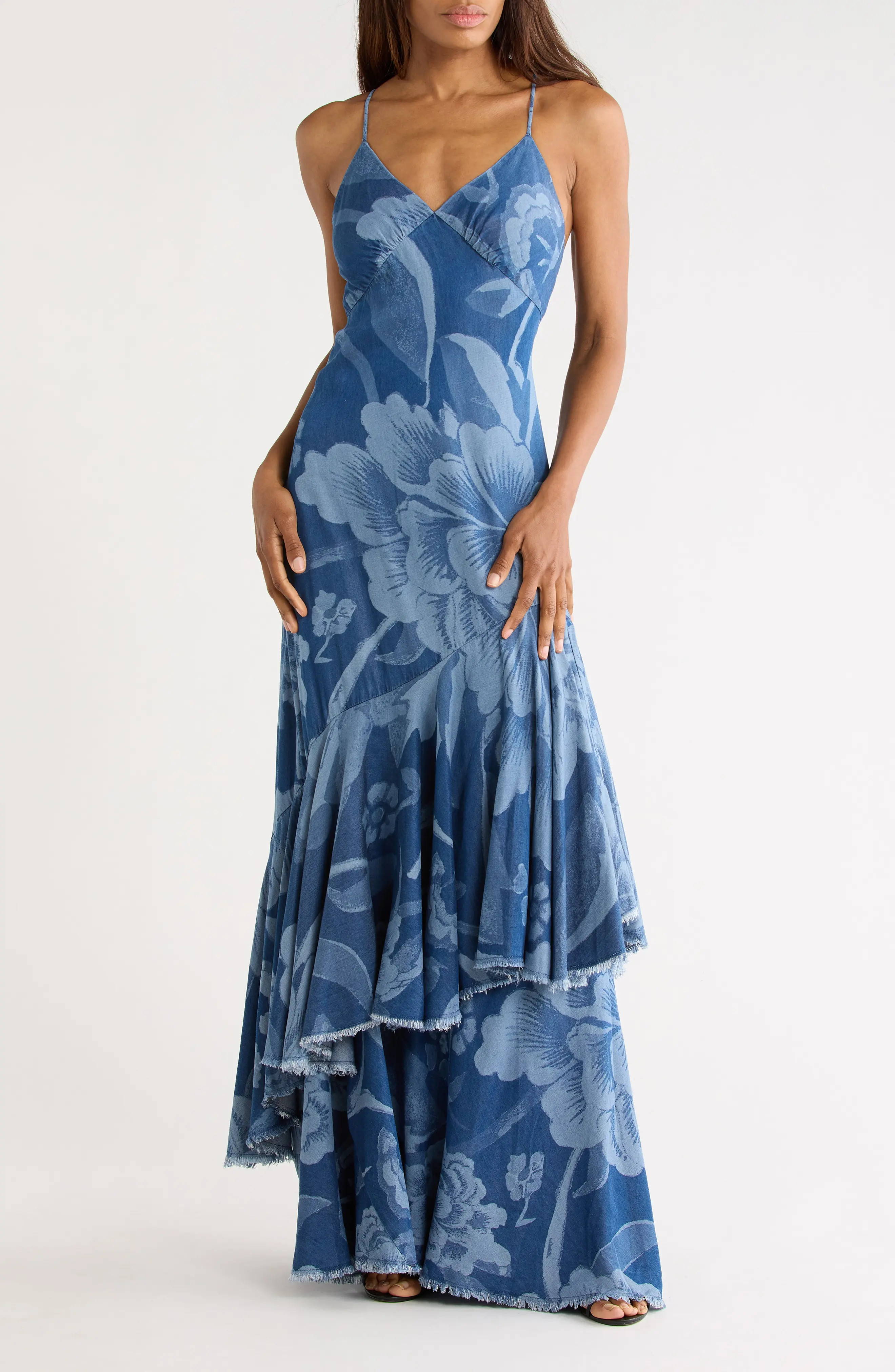 Luisa Asymmetrical Ruffle Maxi Dress (Women) | Nordstromrack | Nordstrom Rack