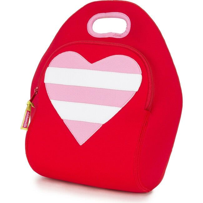 Heart Lunch Bag, Red | Maisonette
