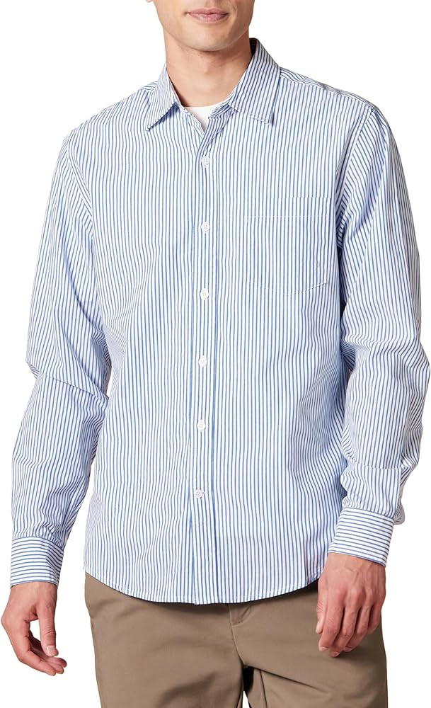 Amazon Essentials Men's Slim-Fit Long-Sleeve Poplin Shirt | Amazon (US)