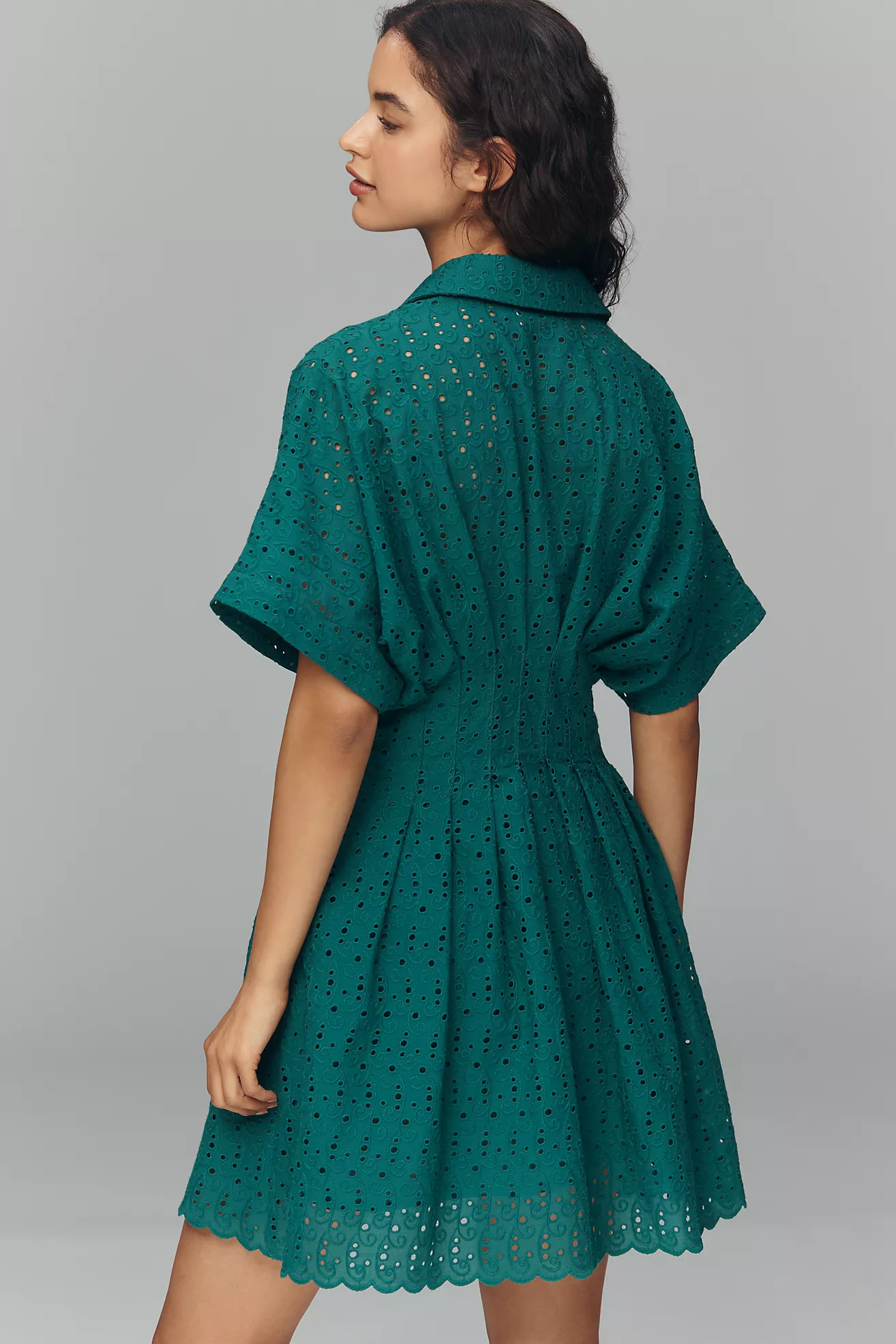 Tobie Eyelet Mini Shirtdress by Exquise | Anthropologie (US)