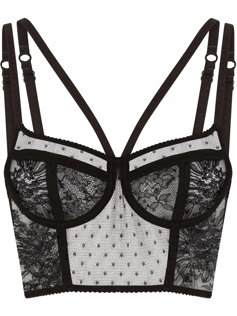 Dolce & Gabbana Lace Bustier Top | Black | FARFETCH FR | Farfetch Global