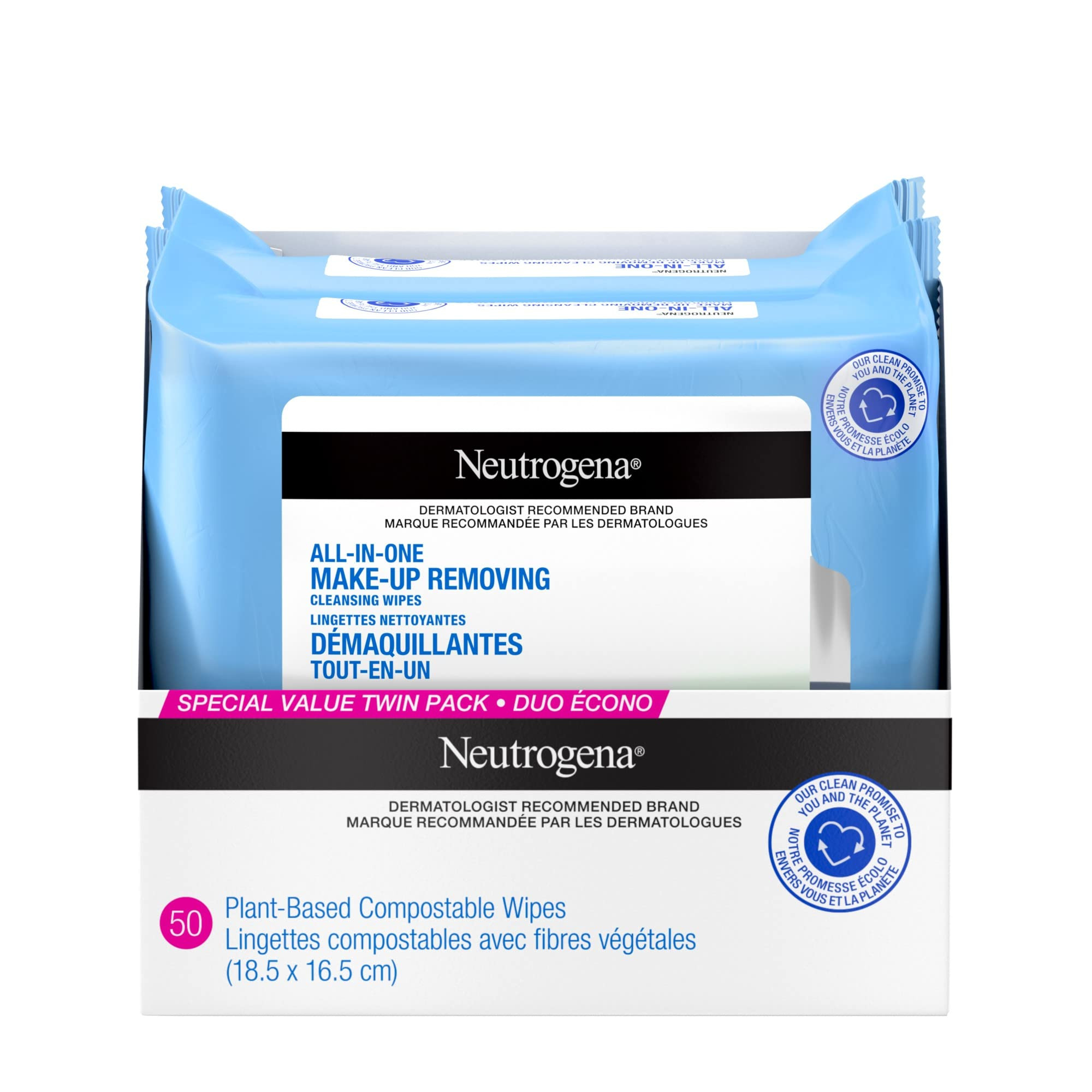 Neutrogena All in One Makeup Remover Cleansing Fragrance-Free Wipes - Alcohol-free, Sensitive Ski... | Amazon (CA)