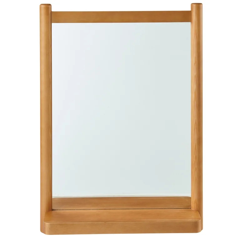 Better Homes & Gardens Craftsman Solid Wood Wall Mirror, 21.5 x 30 Inch, Natural Finish | Walmart (US)