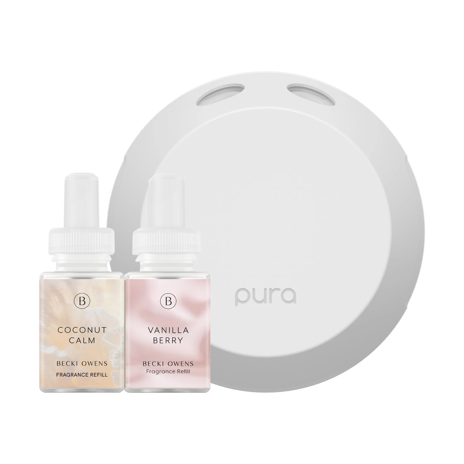 Pura x Becki Owens Smart Fragrance Diffuser Coconut Calm and Vanilla Berry Starter Set, Multi | Kohl's