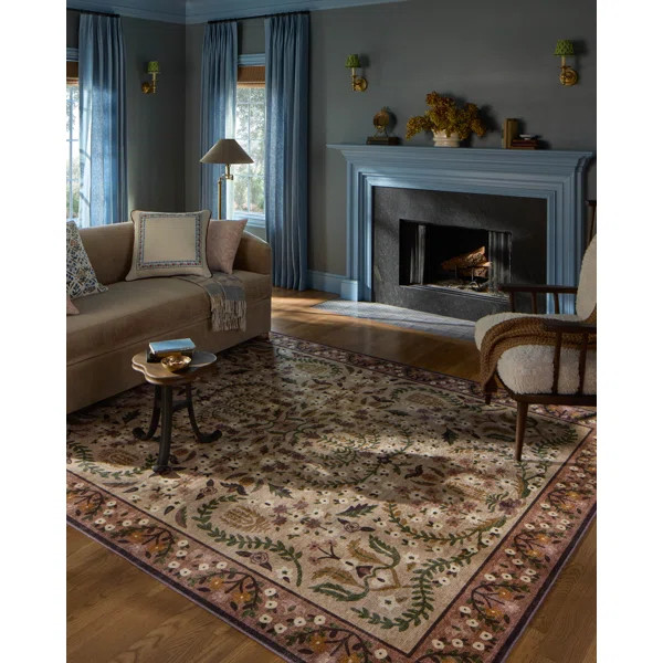 Rifle Paper Co. x Loloi Canopy Aubergine Area Rug | Wayfair North America