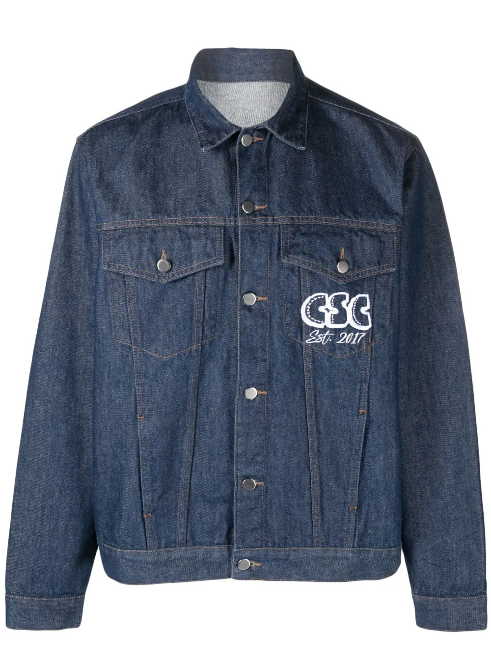 CRENSHAW SKATE CLUB Giacca Denim Con Logo SF Ricamato CSC x Browns - Farfetch | Farfetch Global