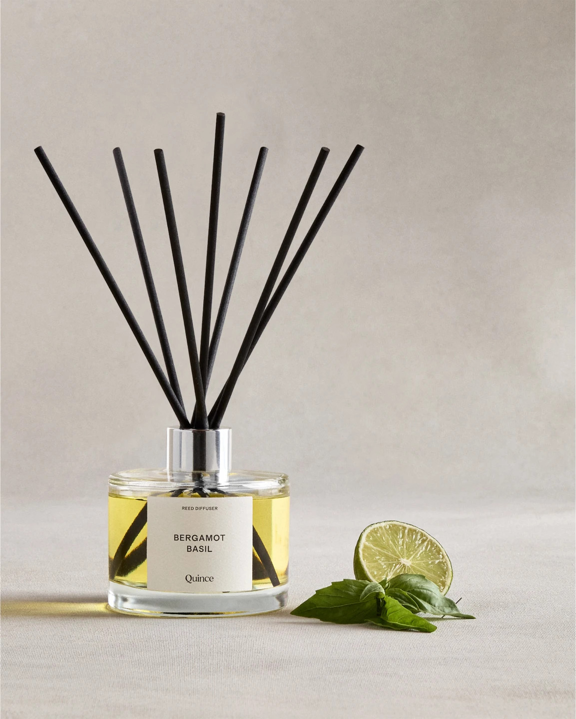 Quince | Bergamot Basil Reed Diffuser, Reed Diffuser oil