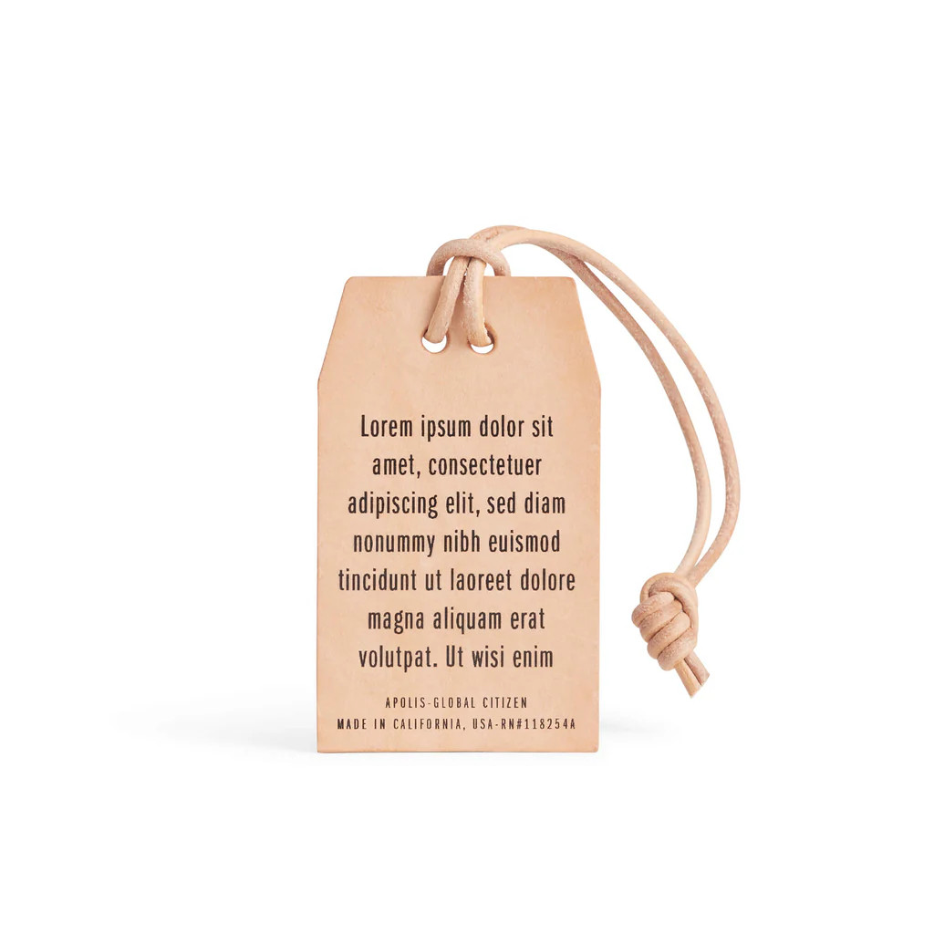 Leather Gift Tag with Note | Apolis