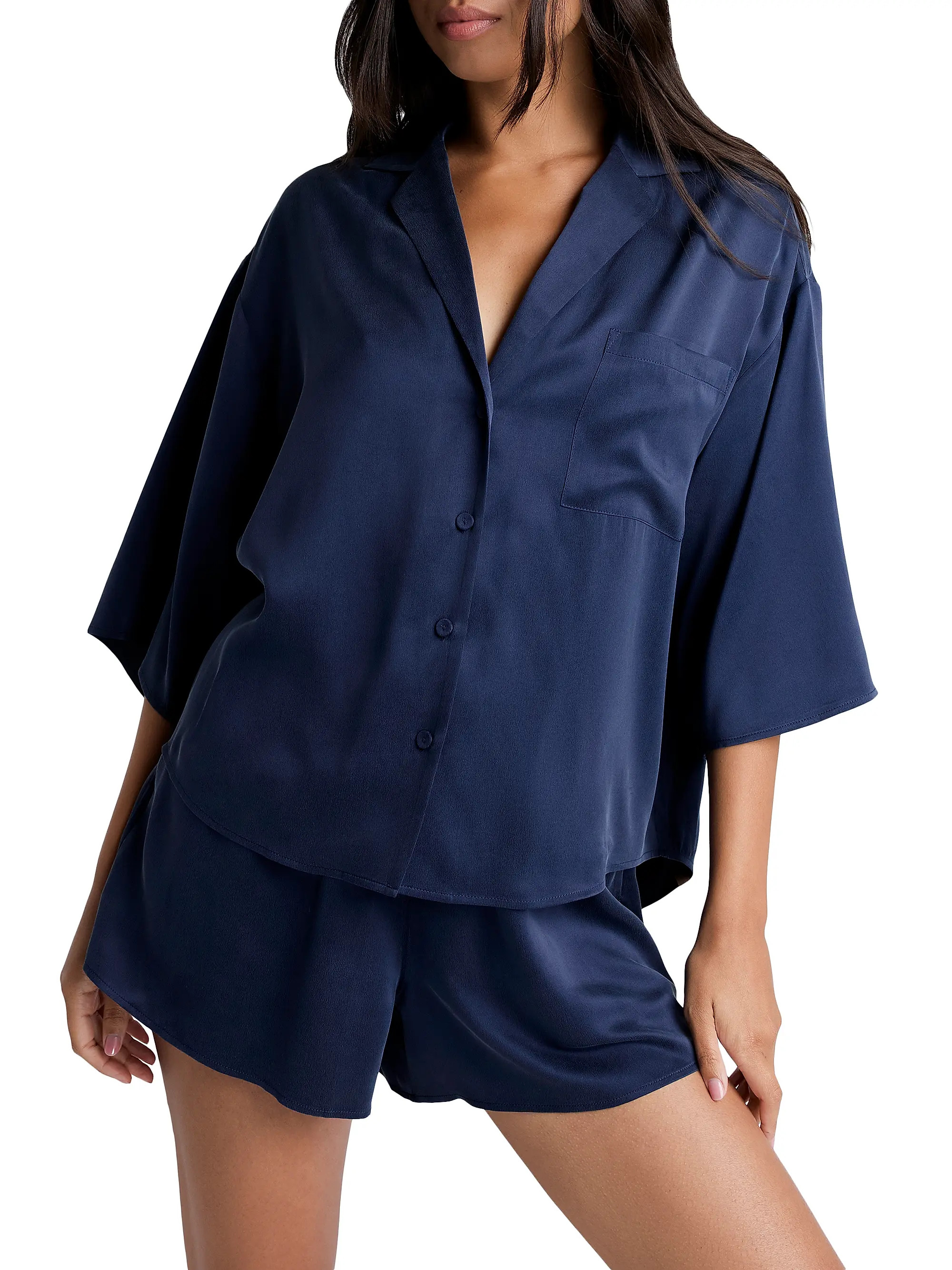 Washable Silk Relaxed 2-Piece Top & Shorts Set | Saks Fifth Avenue