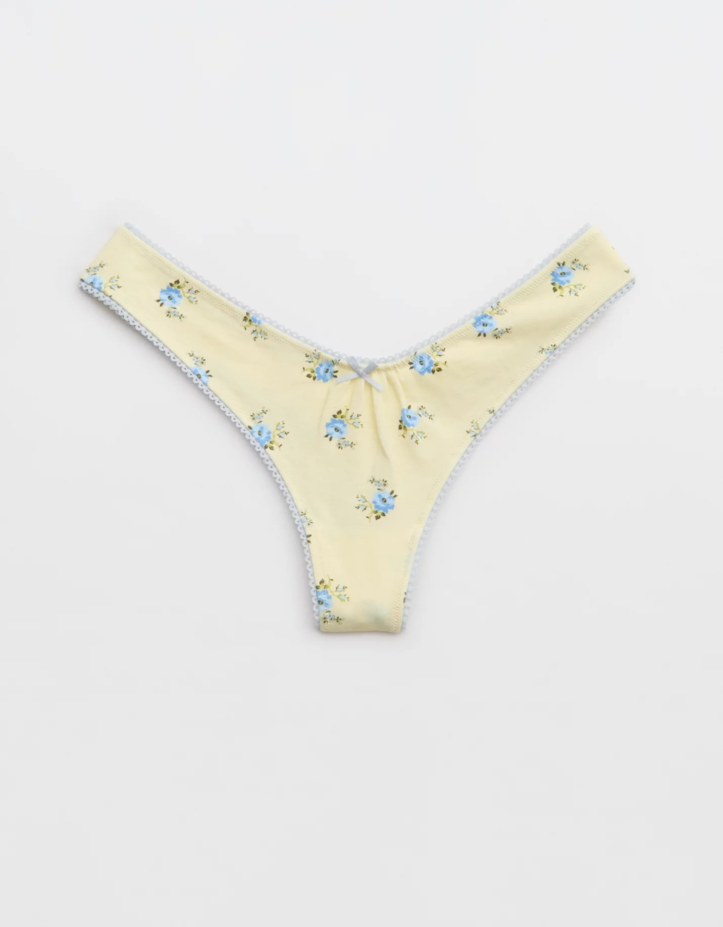 Superchill Cotton Picot Thong Underwear | American Eagle Outfitters (US & CA)