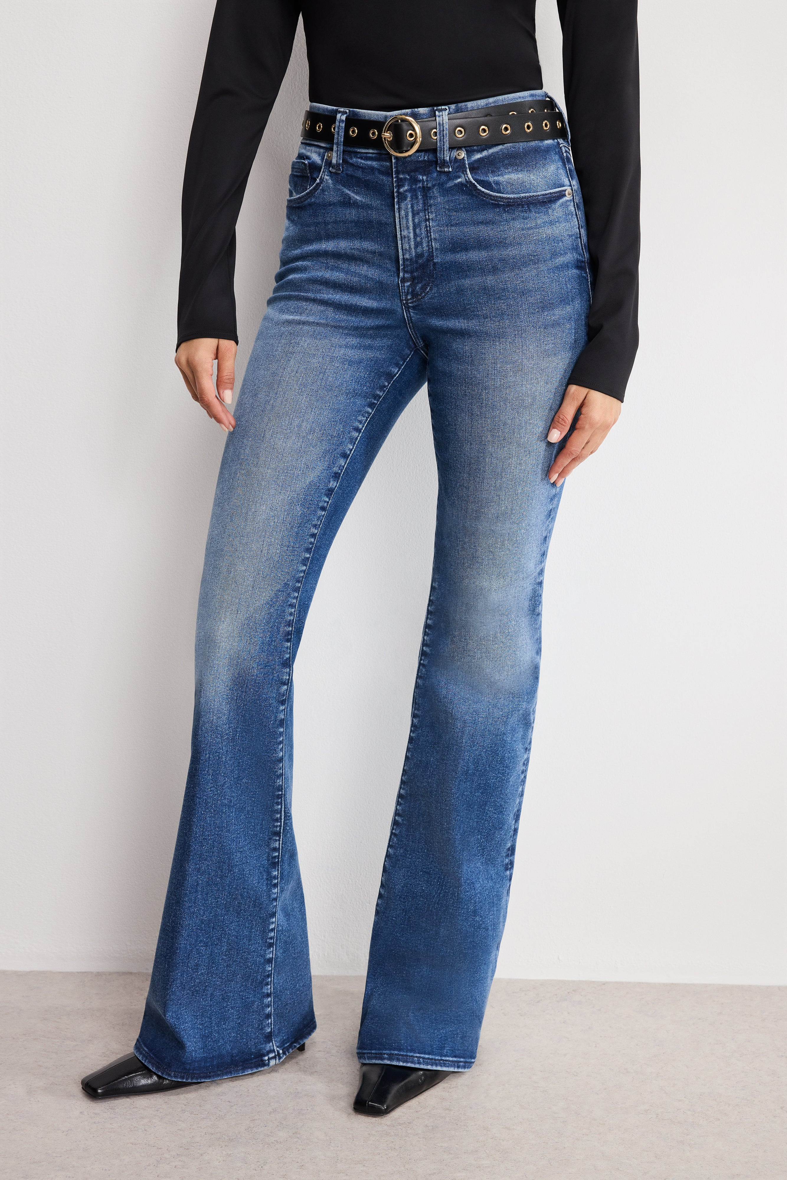 ALWAYS FITS GOOD LEGS FLARE JEANS | INDIGO1071 - GOOD AMERICAN | Good American