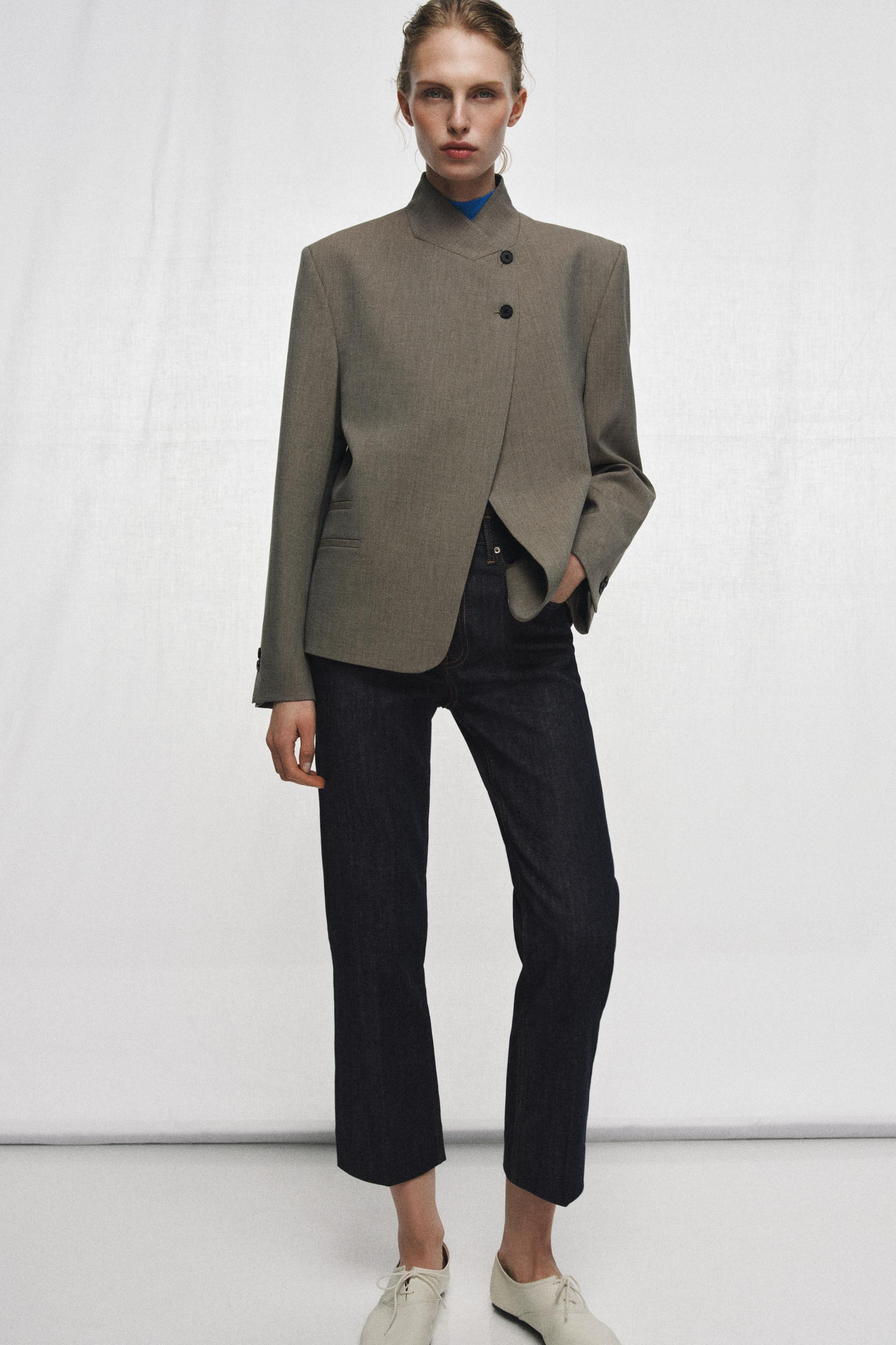 HIGH COLLAR BLAZER ZW COLLECTION | Zara US