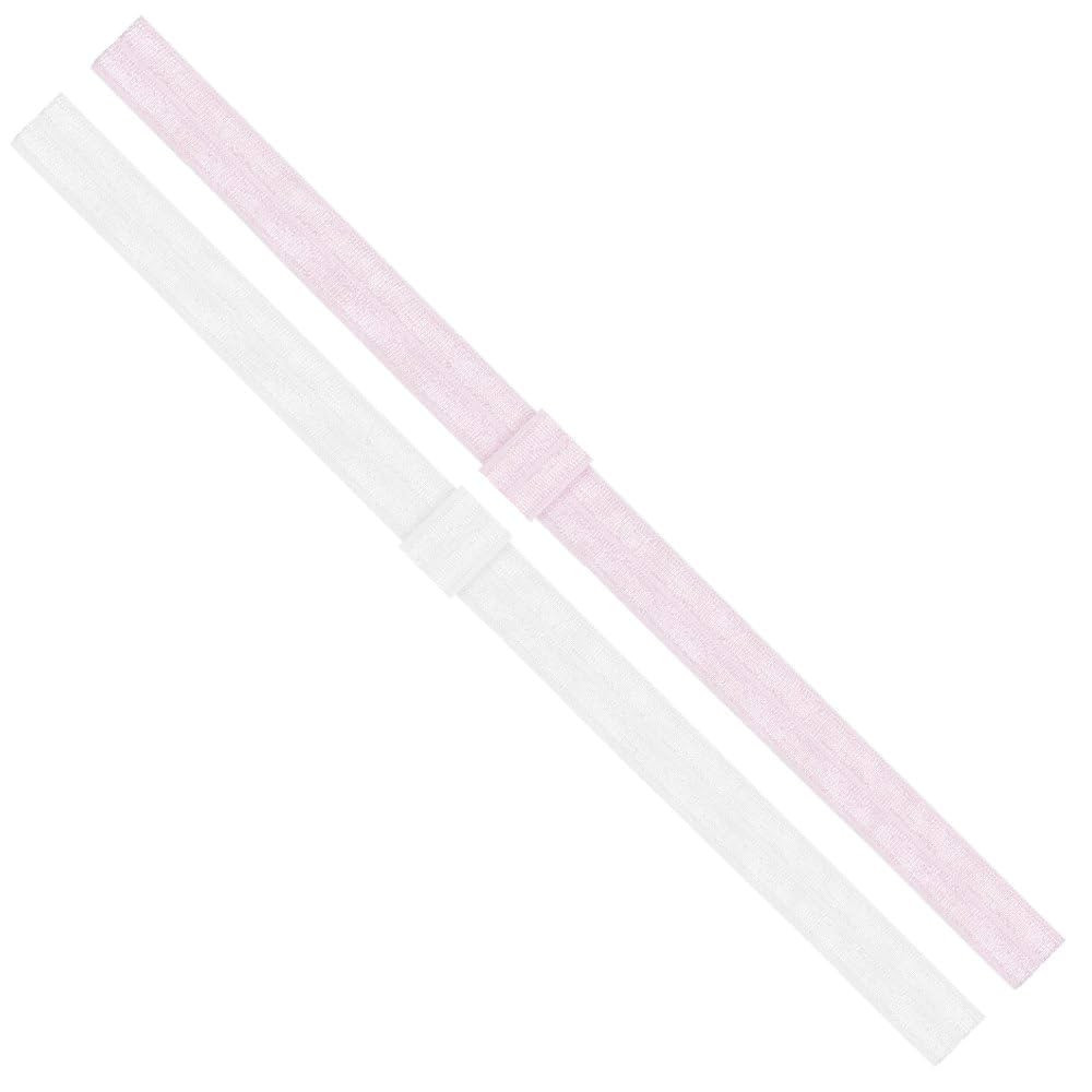 Wee Ones Baby Girls' Two Add-A-Bow Baby Elastic Head Bands - White and Light Pink (6-24 months) | Amazon (US)
