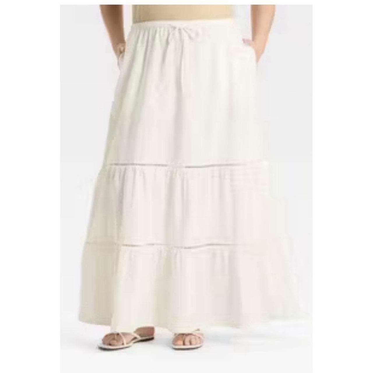 Ava & Viv Women's Plus size Skirt - White - XL | Depop US
