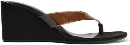 Suede Wedge Flip Flops for Women Open Round Toe Comfort Arch Support Slip On High Heel Thong Sand... | Amazon (US)