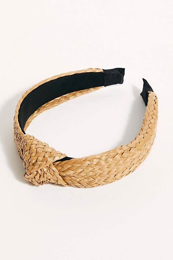 Straw Knotted Headband by Free People, Natural, One Size | Free People (Global - UK&FR Excluded)
