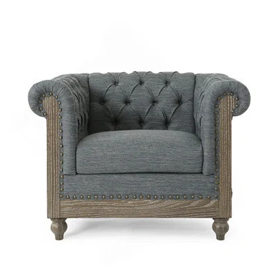 Chesterfield Inspired Club Chair With Deep Button Tufting And Scrolled Arms, Perfect For Elegant Living Spaces. | Wayfair North America