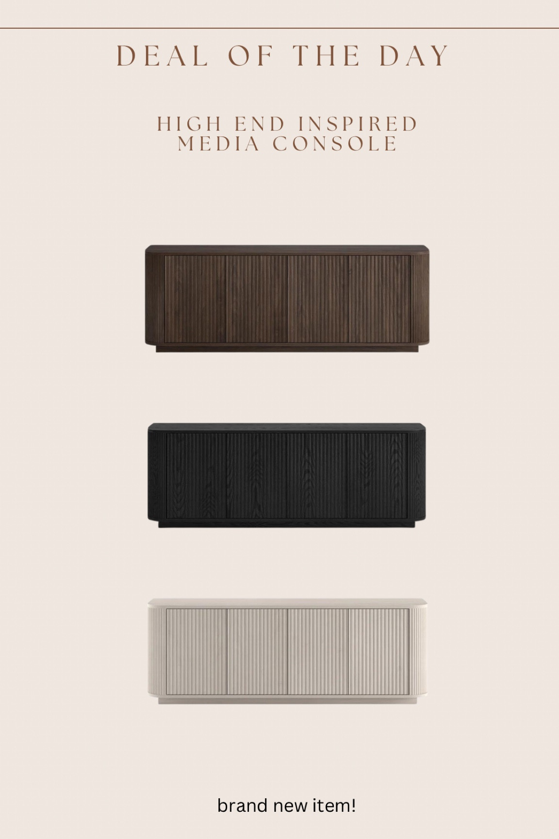 Brand new media console! The rounded edges & fluted detailing are 😍🤌 reminds me so much of RH or CB2!

#LTKHome #LTKSaleAlert #LTKStyleTip