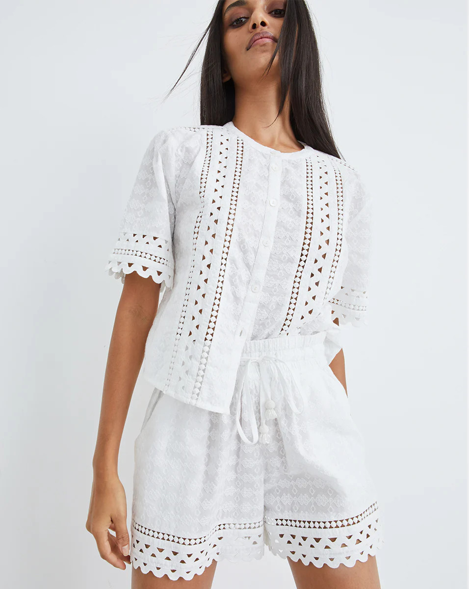 Abita Lace Top | Veronica Beard