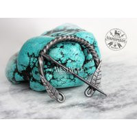 Hand-Forged Twisted Steel Pennanular Leaf Brooch Nature/Medieval/Viking/Celtic/Greek/Roman/Pagan/Elven/Fibula/Cloak Or Scarf Pin | Etsy (US)