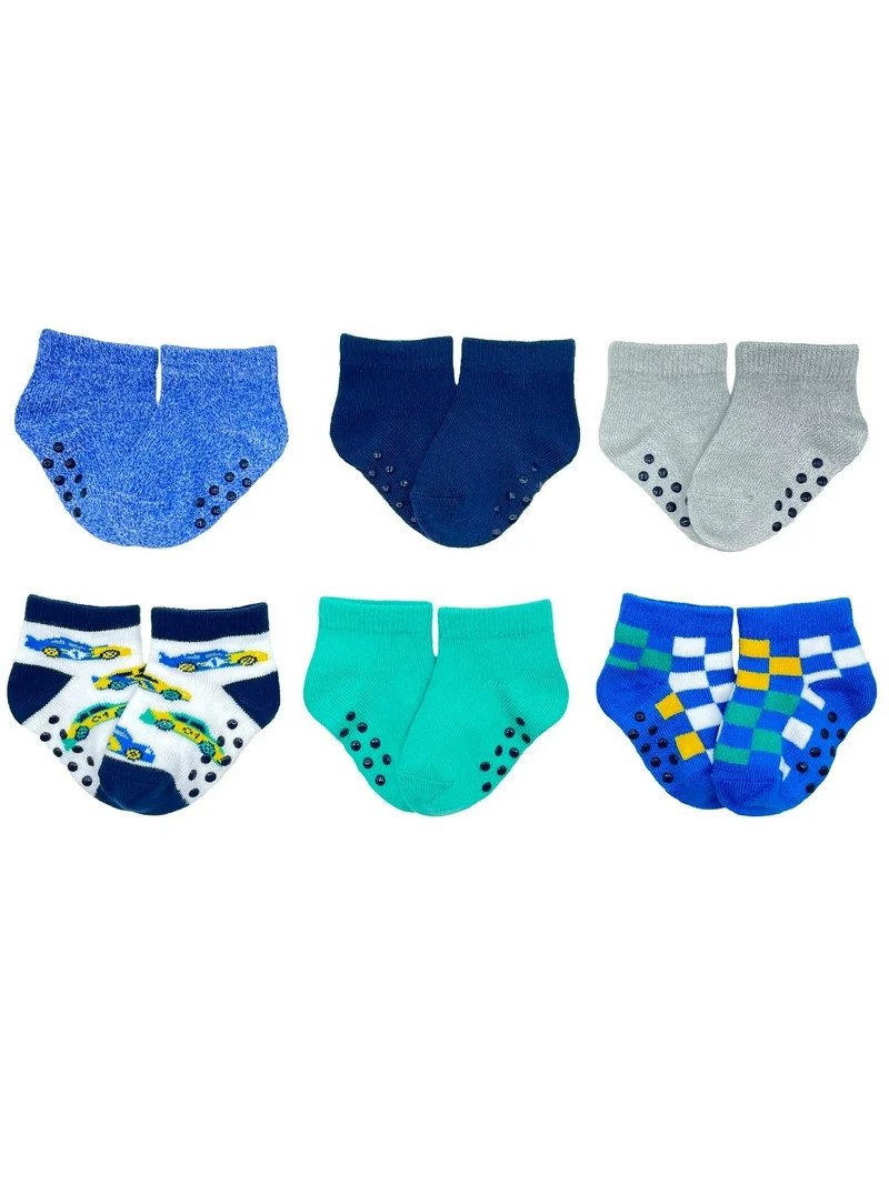 Wonder Nation Baby and Toddler Ankle Socks, 6-Pack, Sizes 0M-18M | Walmart (US)