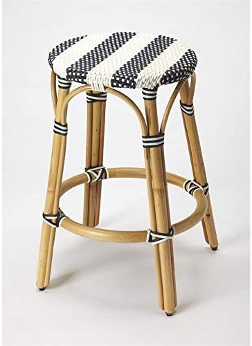 Beaumont Lane 24" Counter Stool in Blue and White | Amazon (US)