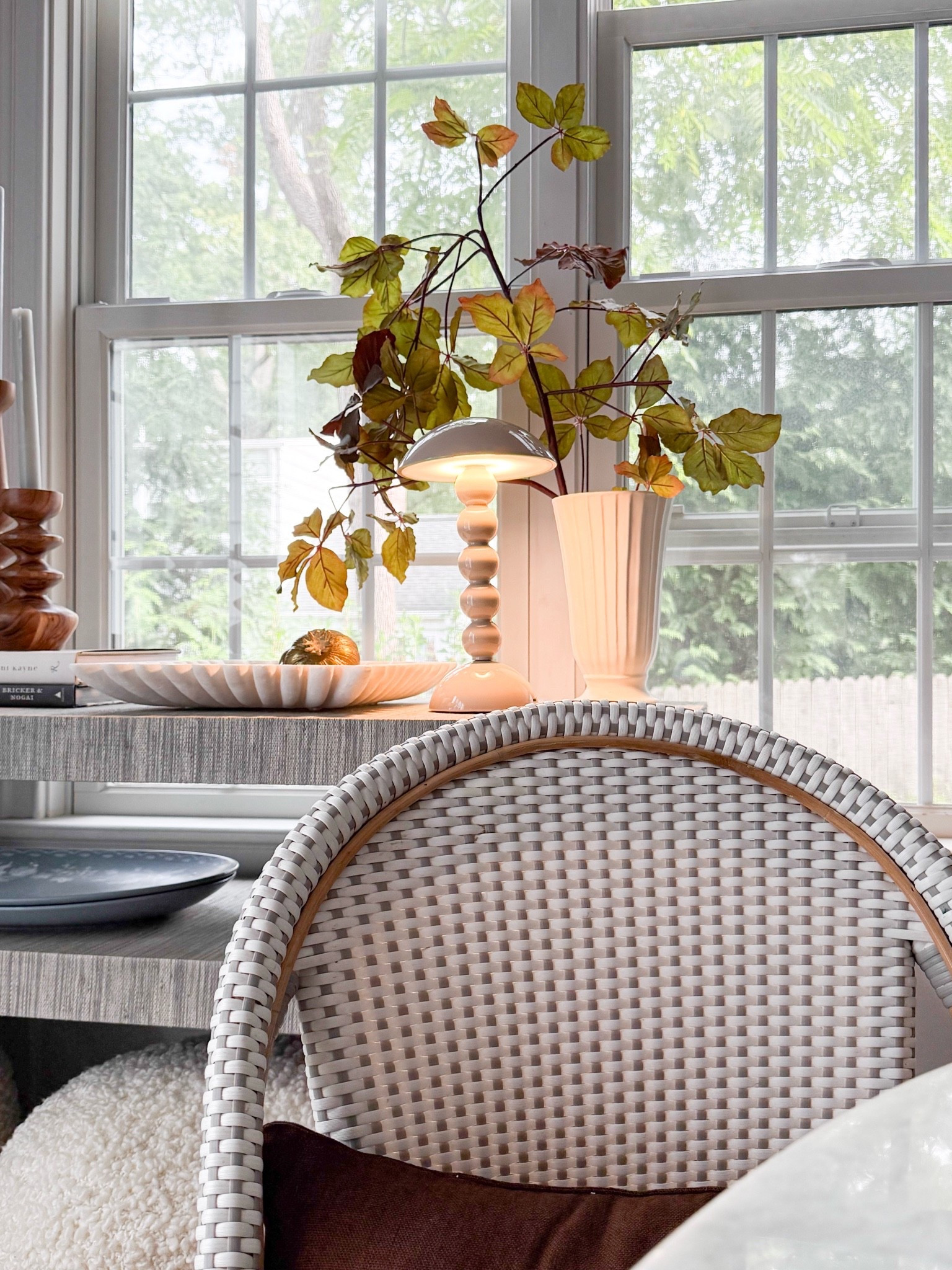 A little fall corner refresh 🍂 Adding in seasonal branches, warm tones, and a few cozy details is such an easy way to transition a space for the season. I love how these simple touches bring in texture while keeping the room feeling light and timeless.

fall home decor, fall decorating ideas, autumn home accents, seasonal branches, faux fall stems, cozy home styling, neutral fall decor, modern coastal home, table styling, living room inspiration, girlonthehudson

#LTKHome #LTKSeasonal #LTKdayinmylife