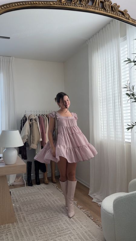 dress from Pink Blush (code xocamila25 until 3/1)
boots from Amazon
bag from Lulus

spring outfits inspiration, spring dress, easter dress, vacation outfit, pink gingham dress, knee high croc boots, girly pink outfit 

#LTKSeasonal #LTKfindsunder100